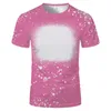 Chemises blanchies par Sublimation de fête coton sensation transfert thermique chemise de blanchiment vierge T-Shirts en Polyester blanchi L01