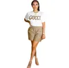 NEW Women Tracksuits Two Piece Short Set Luxury G Letter Print Short Sleeve DResigne T Shirt Top And Shorts Outfits Sportswear
