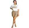 NOUVEAU Femmes Survêtements Deux Pièces Ensemble Court De Luxe G Lettre Imprimer À Manches Courtes DResigne T Shirt Top Et Shorts Tenues Sportswear