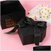 Emballage cadeau Originalité en forme de cœur avec des cadeaux à la main Der Box Lipstick Per Bow Set Emballage Portable Paper Case 101 E3 Drop Delivery Ho Dhqat
