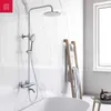 Bathroom Shower Sets Diiib Thermostatic Shower Mixer Faucet Set Bathroom Mixer Shower Systems Double Rainfall Shower Head Douche Thermostatique G230525