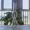 17 Inch beaker glass bongs dab rig of smoking hookah glass water pipe