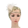 Headbands Vintage Fascinators With Feather For Women Elegant Rhinestones Party Hair Headband Beaded Bands Drop Delivery Jewelry Hairj Dhk3H