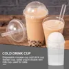 Миски 20 шт. Одноразовые мусс -чашка Clear Dessert Cups напитки мини -контейнеры крышки отображают пластиковые кружки полезные кексы