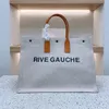 high quality luxury designer shopping bag Womens handbags Rive Gauche totes handbag summer Raffia linen Large Beach bags travel Cross body Shoulder tote bag