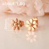 Boucles d'oreilles CAOSHI Sweet Girl's Flower avec un design simple Accessoires mignons pour les femmes Délicat Femme Quotidien Wearable Jewelry