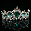 Other Fashion Accessories Baroque Vintage Green Royal Tiara Crowns Bride Blue Red Queen Crown Bridal Headband Wedding Tiara For Women Hair Jewelry J230525