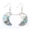 Dangle Chandelier Natural Hook Earrings Paua Abalone Shell Bead Pendant New Zealand Olivary Earring Women Hanging Jewelry Br351 Dr Dh89C