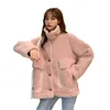 Qnpqyx nowa koreańska moda gruba wełniana kurtka ciepła damska zimowa owcza skóra płaszcza jednoczęściowa futra