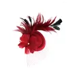 Bandanas Hat Fascinator Mini Flower Hair Clips Party Bride Girls Bow Tie Top-hat Wedding