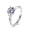 S925 Sterling Silver Ring for Woman Fashion Moissanite Ring Holiday Present till flickvän