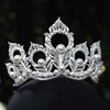 Other Fashion Accessories Luxury Miss Universe Round Crown Crystal Pearls Wedding Crowns Peacock Feather Tiaras Rhinestone Pageant Diadem Hair Access J230525