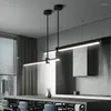 Lámparas colgantes modernas y creativas LED para cocina abierta, sala de estar, exposición, línea minimalista nórdica, decoración de oficina, accesorios de iluminación colgantes