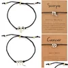 Braccialetti di fascino Gift di compleanno del braccialetto zodiacale per le donne astrologia cancro leo gioielli la sua consegna di caduta dhoja