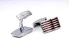 Cuff Links C-MAN Luxury Red Stripe Shirt Men's Brand Cufflinks High Quality Silver Abotoaduras Jewelry G220525