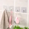 Wandhaken zum Aufhängen, robuste, selbstklebende Haken, transparente, wasserdichte, klebrige Haken für Schlüssel, Badezimmer, Dusche, Küchentür