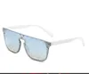 lNuovi occhiali da sole quadrati alla moda per uomo donna montatura nera argento specchio fiore lettera lente guida marca occhiali da sole occhiali sportivi all'aperto con scatola