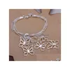 Chain Clover Heart Butterfly Sterling Sier Plated Link Bracelets 8 Pieces Mixed Style Gtb10 Online For Sale Fashion Womens 925 Drop Dhx8N