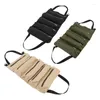 Storage Bags Car Back Tool Bag Canvas Garden Foldable Roll Up Tools Pouch For Pliers Wrench