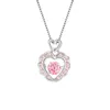 Pendentif Colliers Coeur Pour Femmes Coquette Rose Cristal Esthétique Collier De Luxe Exquis Cadeau 2023 En Bijoux En Gros