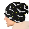 Basker vinter varma läskiga fladdermöss bonnet homme slouchy beanie hatt mode halloween goth ockult häxa utomhus skidskallar mössa mössa