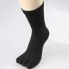 Men's Socks Unisex Five Finger Toe Sports Running Solid Color Black White Grey Blue Khaki Coffee Men And Women Fingers