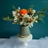 Dekorativa blommor stor torkad rosbukett för dekoration högkvalitativ konserverad eukalyptus hortensia bröllop diy hem