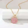 Pendant Necklaces Stars Moon Heart Women For Alloy Oil Drip Long Chains Round Love Simple Fashion Jewelry Girls