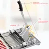 Stainless Steel Manual Mutton Kebab Skewing Machine Hand BBQ Bamboo Meat Skewer Machine Beef String Making Machinery