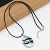 Pendant Necklaces Natural Shell Necklace Oval Shape Abalone For Women Jewelry Gift Length 55 5cm Size 28x40mm