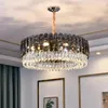 Chandeliers Led Luxury Crystal Living Room Modern Lighting Villa El Dining Decorative In Grey/Champagne