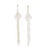 Boucles d'Oreilles Romantique Blanc Perle Coquillage Gland Style Français Simple Élégant Pour Femme Eardrop JewelryStud