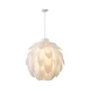 Lampes suspendues Style minimaliste nordique blanc pomme de pin Led lustre chaud chambre d'enfant chambre cuisine Bar décor suspendu