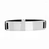 Riemen stretch taille band brede band cummerbunds spiegel decoratieve jurk taillband metalen plaat elastische riem mode stijlvolle luxe slank