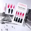 Fałszywe paznokcie paznokcie sztuka matowa gradient baletowy akrylowy naciśnięcie na narzędzia do dekoracji manicure Akcesoria jjzj02