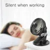 Nieuwe draagbare USB-tabel ventilator Clip-on Type oplaadbare koeling Mini Desk Fan 360 graden rotatie 3 snelheden verstelbare clip-on ventilator