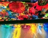 Applique Murale Design Art Lampes Suspendues Plaques De Fleurs De Letus De Chine Lumières Soufflées À La Main