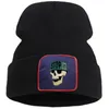 Berets przerażający osobowość czaszki druk moda mężczyzna zimowy kapelusz hip hop Keep Warm Hats Kobiety jesienne na zewnątrz stałe czapki kolorowe dla chłopców