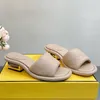 2023 Fashion Womens Fashion Pantofole Sandali Estate Tela ricamata Designer Slides Sandles Platforms Slider Shoes For Woman Ladies Bianco Nero con scatola -143