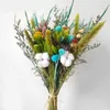 Decorative Flowers Tail Grass Leaves Babysbreath Natural Lotus Pine Cones Cotton Daisy Craft Handmake Wedding Flower Bouquet Home