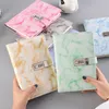 Notepads Password Notebook Marble Texture 100 Sheets Personal Diary with Lock Code Thick Notepad Leather Office School Supplies Gift 230525