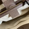 10a lustra Projektanci Brązowe wykończenia torby na średnie 38 cm damskie torba na zakupy klasyczny uchwyt torebka luksusowe jumbo litery torebki