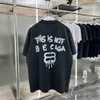 Hemd Frauen Designer t Balencigaas Buchstaben Print Tees Männer Balanciagalies Kurzmänner Ärmeln Hip Hop Style Schwarz weiß T -Shirts pb34