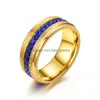 Band Rings Couple Blue Dazzling Single Row Diamond Ring Luxury Designer Jewelry Mens Men Bijoux De Createurs Luxe Femmes Drop Deliver Dhyt9