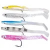 Baits Lures News 6 peças/lote de azul macio branco com ganchos 8cm 2.3g Pequeno isca artificial Pesca Leurre P230525