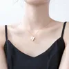 Collares pendientes Joyería de acero de titanio Collar de sobre de carta de amor Confesión personalizada para el Día de San Valentín Regalo de la madre