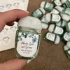 Wandaufkleber, personalisierbare Etiketten für Händedesinfektionsmittel für Hochzeiten, „Share Love Not Germs“, Eukalyptusbevorzugung