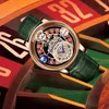 Relógios de pulso V2 Versão atualizada Pindu Design Relógios masculinos Diamante Tourbillon Relógio astronômico de quartzo masculino Montre Homme