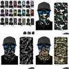 Party Masks Outdoor Seamless Magic Scarf Ski Camo Half Face Mask Bandana Neck Warmer pannband Turban Cycling P1103 Drop Delivery Hom Dheuh