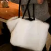 Abendtaschen Dame Mädchen Hübsche süße Kunstfell Handtasche Schulter Messenger Bag Tote Mode Frauen Langes Gras mit großer Kapazität